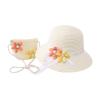 Toddler Sun Hat Summer Straw Hat Bag Set Woven Wide Brim Sun Beach Hats with Shoulder Bag Outdoor (White, One Size) view 1