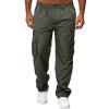 GOKKILRW Mens Outdoor Cargo Athletic Pants Relaxed Fit Stretch Workout Casual Jogger Pants Fashion Military Combat Work Pants(Green,Large) view 2