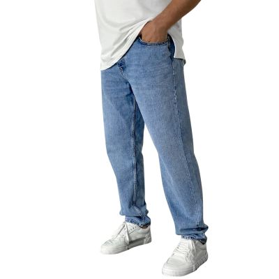 GOKKILRW Men's Slim Fit Straight Leg Jeans Comfort Stretch Fashion Denim Pants Stylish Hipster Hip Hop Jean Pants Streetwear(Light Blue,Small)
