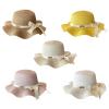 Baby Girl Hats Children's Girls Sunscreen Hat Summer Bow Sun Hat Straw Hat Braided Hat Beach Hat (Yellow, 5-10 Years) view 2