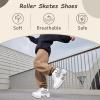 LDRFSE Roller Skate Shoes for Men Women 2-in-1 Double-Row Deform Wheel Roller Skates Sneakers Shoes with Wheels Indoor Outdoor Skates Shoes for Youth Boys and Girls view 2