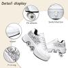 LDRFSE Roller Skate Shoes for Men Women 2-in-1 Double-Row Deform Wheel Roller Skates Sneakers Shoes with Wheels Indoor Outdoor Skates Shoes for Youth Boys and Girls view 3