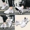 LDRFSE Roller Skate Shoes for Men Women 2-in-1 Double-Row Deform Wheel Roller Skates Sneakers Shoes with Wheels Indoor Outdoor Skates Shoes for Youth Boys and Girls view 4