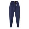 GOKKILRW Mens Hipster Hip Hop Harem Jogger Pants Drawstring Elastic Waist Cotton Linen Baggy Drop Crotch Wide Leg Sweatpants(Navy,XX-Large) view 3