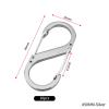 REPYL Stainless Steel S-Shaped Mountaineering Buckle with Lock Keychain Hook for Outdoor Camping Backpack (Color : 50MM-Silver(10pcs)) view 2