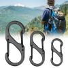 REPYL Stainless Steel S-Shaped Mountaineering Buckle with Lock Keychain Hook for Outdoor Camping Backpack (Color : 50MM-Silver(10pcs)) view 3