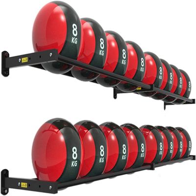 Bsetain Ball Storage Display Holder, Large Capacity Wall Ball Storage Display Holder, Steel Exercise Stability Ball Rack for Gym Store Dorm, Easy to Install