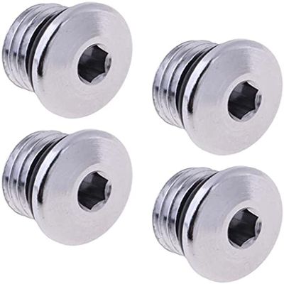 4 Pack Dive Regulator High Pressure Plugs 7/16", Scuba Diving HP Regulators Port Plug with Components