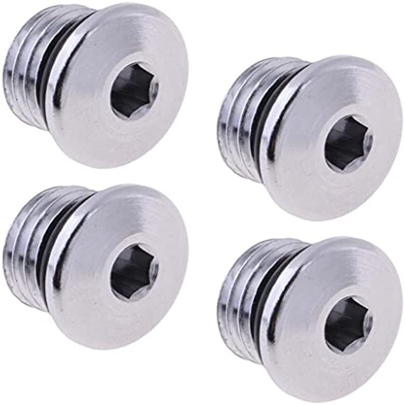 4 Pack Dive Regulator High Pressure Plugs 7/16", Scuba Diving HP Regulators Port Plug with Components