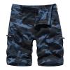 GOKKILRW Mens Cargo Hiking Shorts Camo Ripstop Lightweight Cotton Stretch Combat Outdoor Twill Summer Beach Military Shorts(Blue,XX-Large) view 1