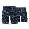 GOKKILRW Mens Cargo Hiking Shorts Camo Ripstop Lightweight Cotton Stretch Combat Outdoor Twill Summer Beach Military Shorts(Blue,XX-Large) view 2