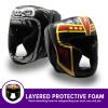 TRAINED Boxing Headgear Black S/L Use for MMA Training Kickboxing, Muay Thai, Sparring, Karate and Taekwondo Head Guard. view 2