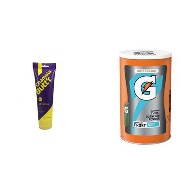 Chamois Butt'r Original Anti-Chafe Cream, 8 oz tube and Gatorade Thirst Quencher Powder, Frost Glacier Freeze, 76.5 Ounce