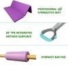 kechery Foldable Gymnastics Bar with Mat, Rings and Bar Pad for Junior Kids, 3'-5' Adjustable Height and Expandable Gymnastics Horizontal Bar Indoor Equipment for Kid's Training at Home. view 2