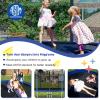 GYMAX Trampoline for Kids, ASTM Approved 12FT 14FT 15FT 16FT Recreational Toddler Trampoline with Enclosure Net, Basketball Hoop, Basketball & Pump, Rebounder for Adults (12FT Internal Net) view 4