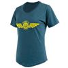 Beretta Women's DEA Wings T-Shirt | Summer Breathable Lightweight Outdoor Casual Athletic Short Sleeve Top for Women, Steel Blue Heather, XL view 1