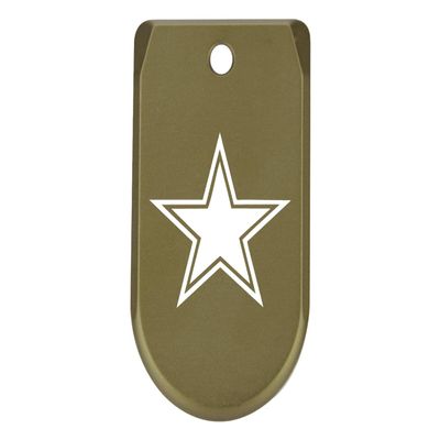 NDZ Performance Magazine Base Plate Finger Extension for Sig Sauer P365X P365 XL 9MM Laser Engraved Anodized Aluminum in Olive Drab Green - Dallas Star