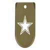 NDZ Performance Magazine Base Plate Finger Extension for Sig Sauer P365X P365 XL 9MM Laser Engraved Anodized Aluminum in Olive Drab Green - Dallas Star view 1