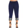 Lace Leggings for Women Capri Jean Leggings High Waisted Yoga Pants Stretch Tights Summer Cropped Trousers Plus Size view 1