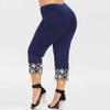 Lace Leggings for Women Capri Jean Leggings High Waisted Yoga Pants Stretch Tights Summer Cropped Trousers Plus Size view 3