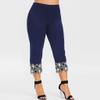 Lace Leggings for Women Capri Jean Leggings High Waisted Yoga Pants Stretch Tights Summer Cropped Trousers Plus Size view 4