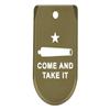 NDZ Performance Magazine Base Plate Finger Extension for Sig Sauer P365X P365 XL 9MM Laser Engraved Anodized Aluminum in Olive Drab Green - Come and Take It Cannon Text 2 Line view 1