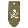 NDZ Performance Magazine Base Plate Finger Extension for Sig Sauer P365X P365 XL 9MM Laser Engraved Anodized Aluminum in Olive Drab Green - Skull Jolly Roger 2 view 1