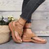 Ladmiple Shoes For Women Slip On Womens Sandals Flip Flops for Women with Arch Support Cushion Summer Casual Rhinestone Wedge sandal Shoes view 4