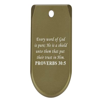 NDZ Performance Magazine Base Plate Finger Extension for Sig Sauer P365X P365 XL 9MM Laser Engraved Anodized Aluminum in Olive Drab Green - Bible Proverbs 30:5