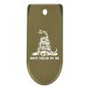NDZ Performance Magazine Base Plate Finger Extension for Sig Sauer P365X P365 XL 9MM Laser Engraved Anodized Aluminum in Olive Drab Green - Don't Tread On Me Snake Squares view 1
