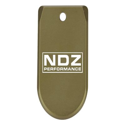 NDZ Performance Magazine Base Plate Finger Extension for Sig Sauer P365X P365 XL 9MM Laser Engraved Anodized Aluminum in Olive Drab Green Logo