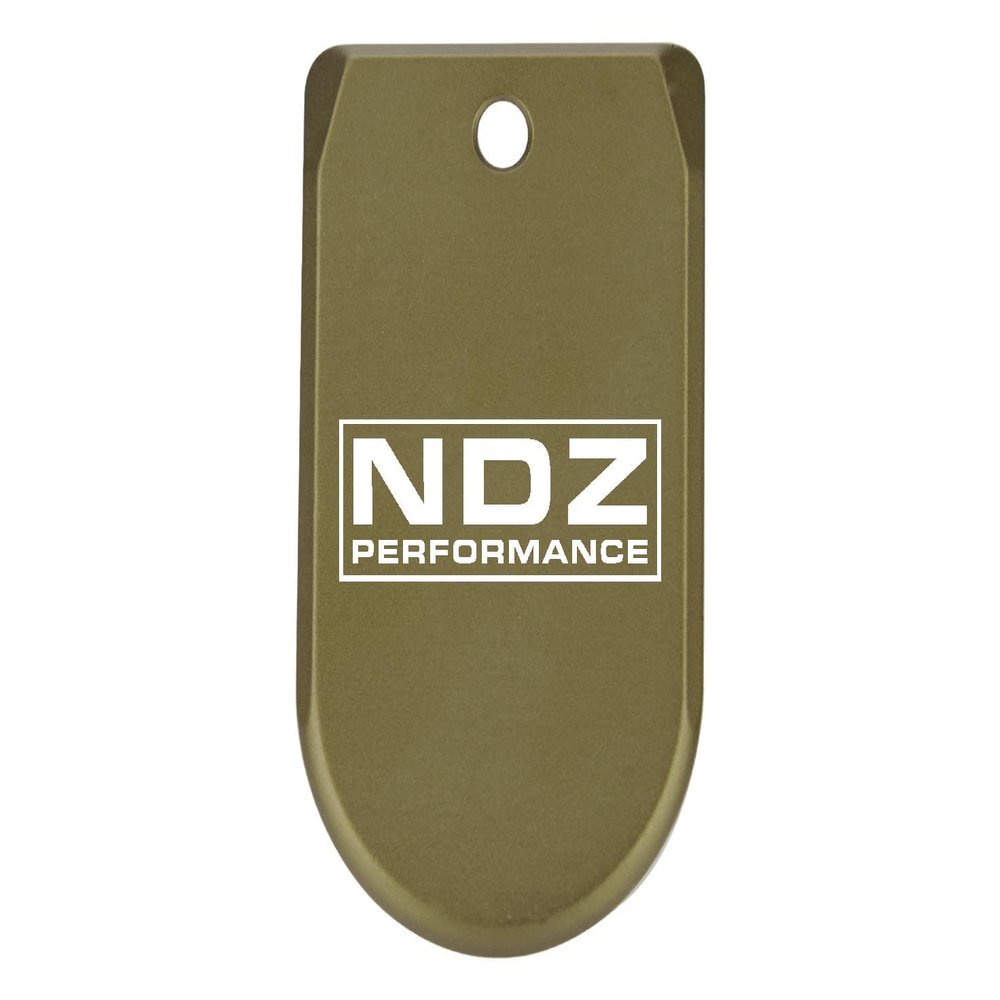 NDZ Performance Magazine Base Plate Finger Extension for Sig Sauer P365X P365 XL 9MM Laser Engraved Anodized Aluminum in Olive Drab Green Logo