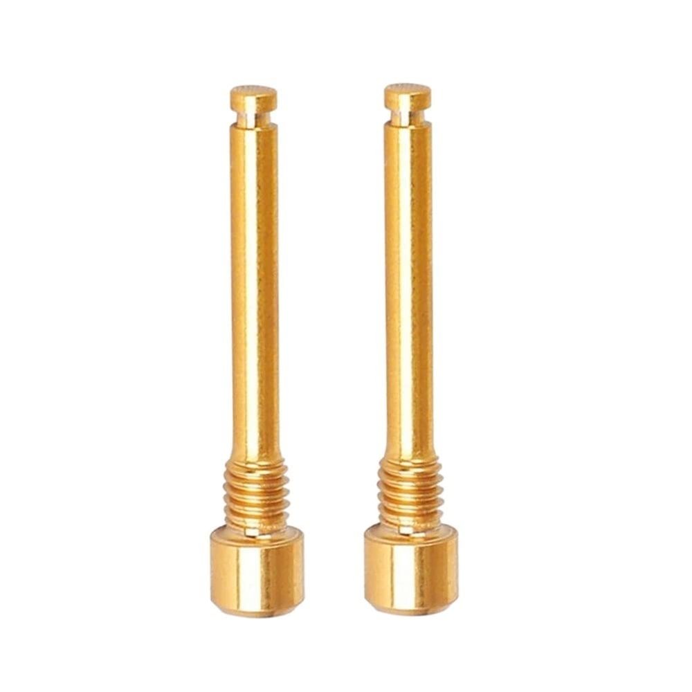 HUFFA 2pcs MTB Bike Bolts Road Mountain Bicycle Oil Disc Brake Titanium Bolt Threaded Pin Inserts Screw for Parts (Color : Gold)