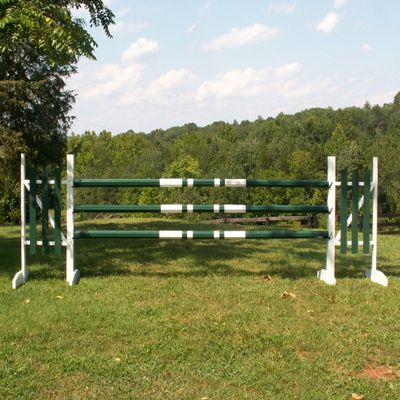 Platinum Jumps Bundle/3 Double Band Colored 10ft Cut Rails Hunter Green