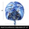 Adjustable Silk Satin Bonnet for Sleeping Hair Wrap, Double Layer Sleep Cap, Night Turban for Large Long Curly Braid Women Men Hair - Daisy view 4
