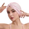 Adjustable Silk Satin Bonnet for Sleeping Hair Wrap, Double Layer Sleep Cap, Night Turban for Large Long Curly Braid Women Men Hair - Pink view 1