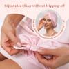 Adjustable Silk Satin Bonnet for Sleeping Hair Wrap, Double Layer Sleep Cap, Night Turban for Large Long Curly Braid Women Men Hair - Pink view 2