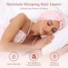 Adjustable Silk Satin Bonnet for Sleeping Hair Wrap, Double Layer Sleep Cap, Night Turban for Large Long Curly Braid Women Men Hair - Pink view 3