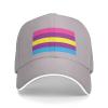 Bi Pan Combo Pride Flag Adjustable Sandwich Dad Casquette for Men Women Gray view 2