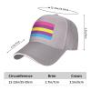 Bi Pan Combo Pride Flag Adjustable Sandwich Dad Casquette for Men Women Gray view 3