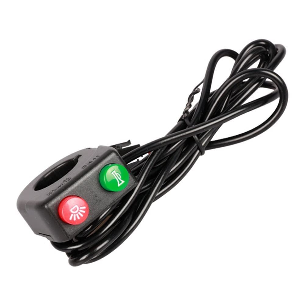 HUFFA 2 in 1 Switch Universal Electric Scooter Bicycle Handlebar Turn Signal Light Headlight Horn Button Control Switch Parts