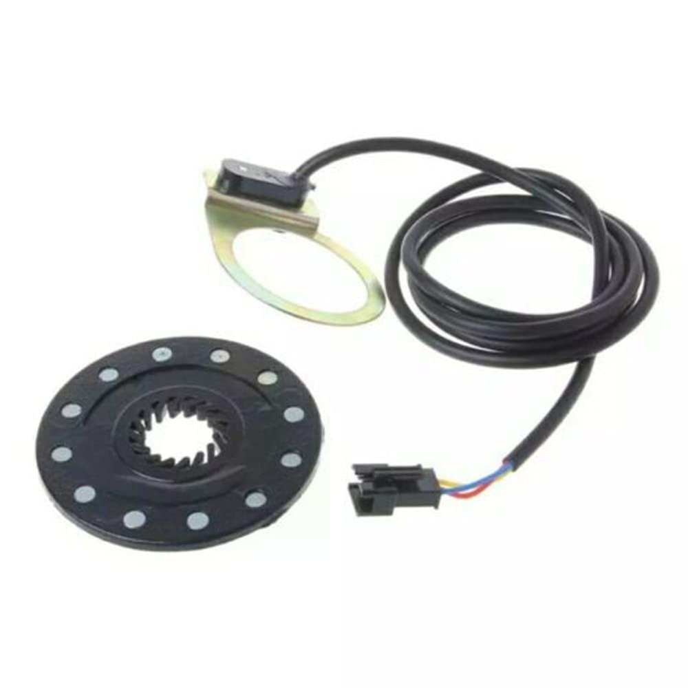 HUFFA Electric Bicycle Pedal PAS System Assistant Sensor 5 8 12 Magnets Speed Sensor E-Bike Magnetic Booster Alloy Pulse Assist Sensor (Color : 12 Magnets)