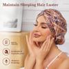 Adjustable Silk Satin Bonnet for Sleeping Hair Wrap, Double Layer Sleep Cap, Night Turban for Large Long Curly Braid Women Men Hair - Bohemia Yellow view 3