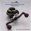 HEIGHTEN 110mm/120mm Fishing Reel Handle for Shimano Daiwa Abu Garcia Penn Kastking Lew's Baitcasting Reel Power Crank Accessory (Red & Black, 110mm Carbon Handle 24mm TPE Knob) (0430) view 2