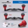 HEIGHTEN 110mm/120mm Fishing Reel Handle for Shimano Daiwa Abu Garcia Penn Kastking Lew's Baitcasting Reel Power Crank Accessory (Red & Black, 110mm Carbon Handle 24mm TPE Knob) (0430) view 4