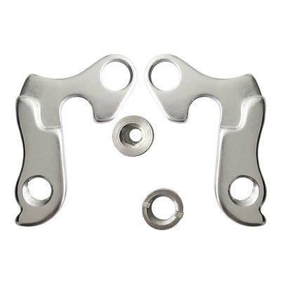 Cycling Bicycle Derailleur Hanger MTB Bike Rear Gear Convertor Adapter Parts Aluminum Alloy Silver mounting Bolt and nut