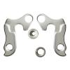 Cycling Bicycle Derailleur Hanger MTB Bike Rear Gear Convertor Adapter Parts Aluminum Alloy Silver mounting Bolt and nut view 1