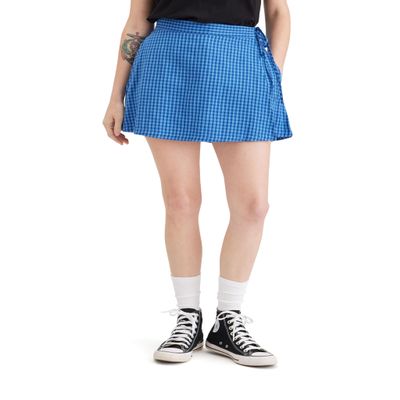 Docker's Women's Mid Rise Mini Skort, (New) Basinni Bottom Ceramic Blue, 32