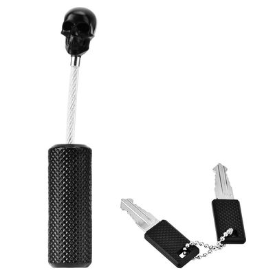 Safe Suitcase Lock, Skull Lock Wire Rope Customs Lock Zinc Alloy Locks with Keys for Suitcases,trolley Case, Trunk, Backpack (Black)