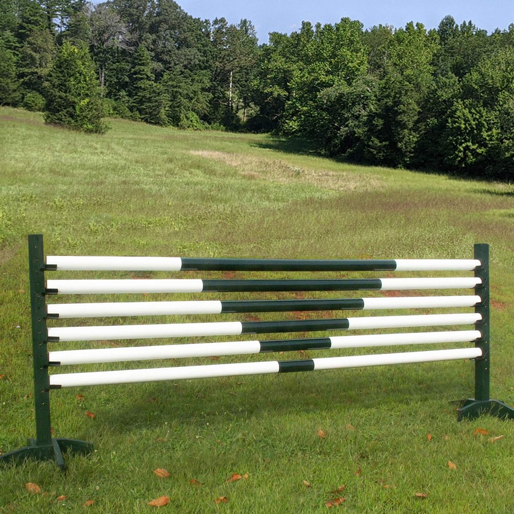 Platinum Jumps Set/6-10ft V Design Round Rails Light Green